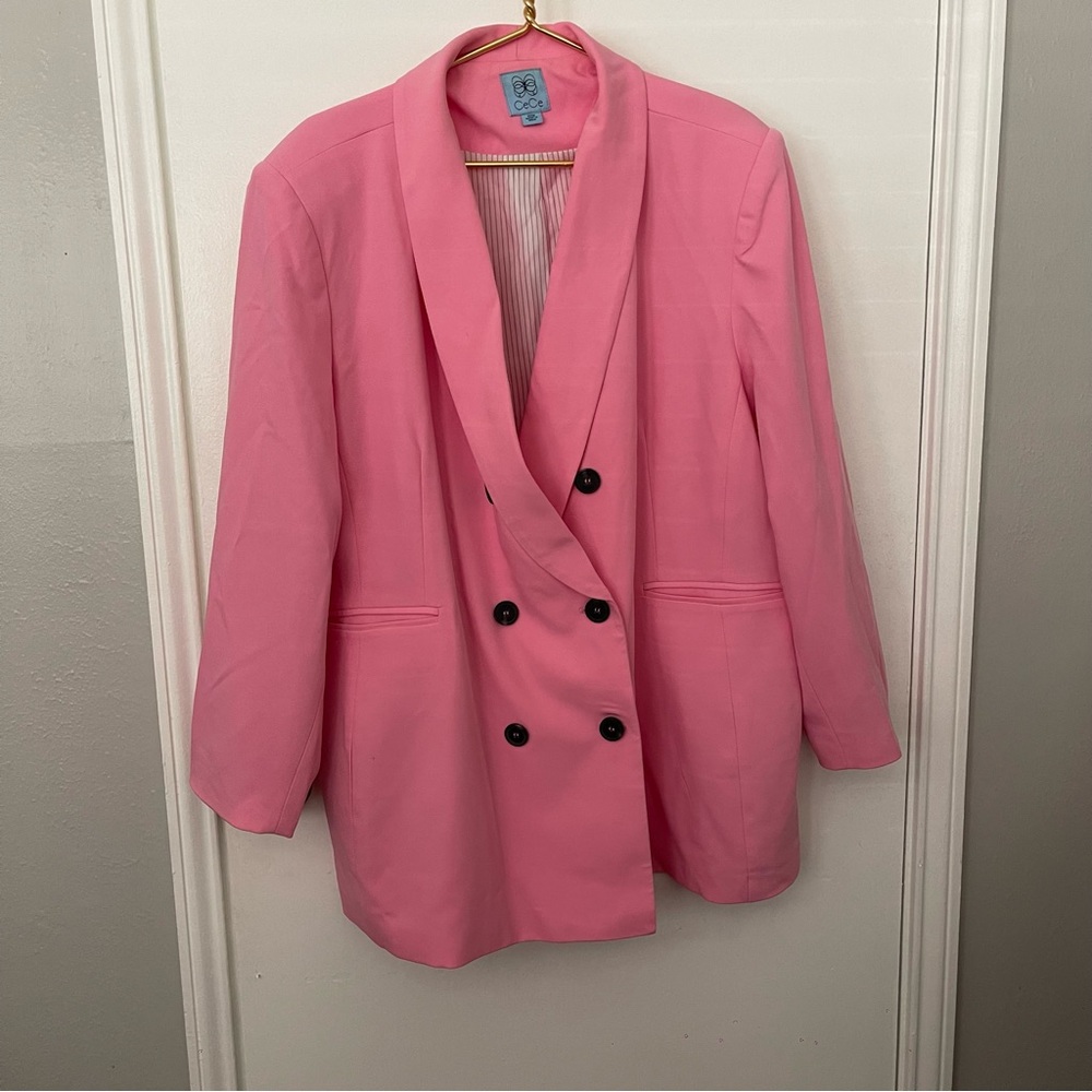 CeCe Sportswear Plus Size Pink Blazer